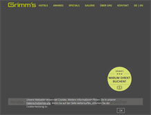 Tablet Screenshot of grimms-hotel.de